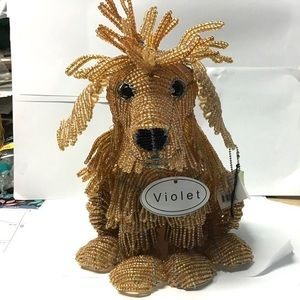 NWT Violet sheepish sheep dog figurine glass beads